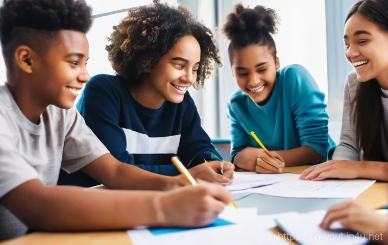 청소년지도사와 청소년 성교육 프로그램 - Empowering Youth: A Holistic Mentorship Session**
A vibrant, well-lit indoor scene depicting a dive...