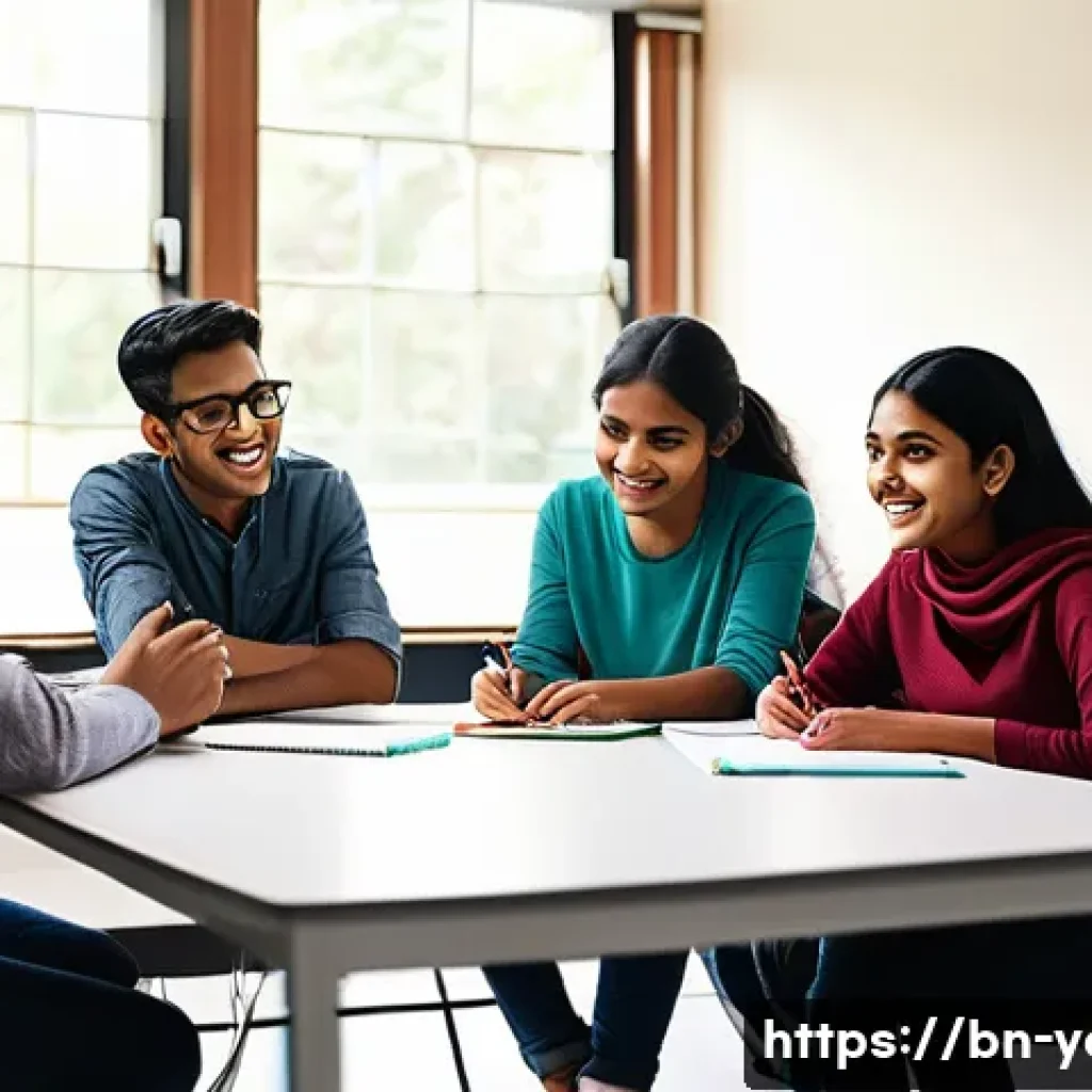 청소년지도사와 청소년 문제 예방 워크샵 - **Prompt:** A vibrant and optimistic scene depicting a diverse group of young Bangladeshi adults (la...